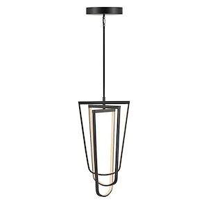 Onyx - 70W LED Large Pendant In Modern Style-26.75 Inches Tall and 14.5 Inches Wide