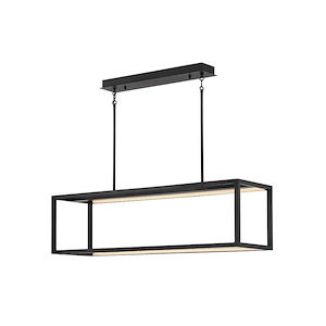 Onyx - 96W LED Linear Chandelier In Modern Style-13.25 Inches Tall and 44.5 Inches Wide