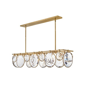 Nala - 40W 8 LED Linear Chandelier In Traditional Style-10.75 Inches Tall and 49.75 Inches Wide - 1309080