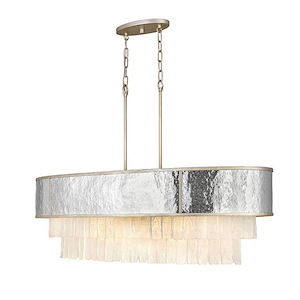 Reverie-Ten Light Linear Pendant-43.25 Inches Wide by 26 Inches Tall