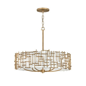 Farrah-Six Light Medium Drum Chandelier in Transitional Style-28 Inches Wide by 23.25 Inches Tall - 925812