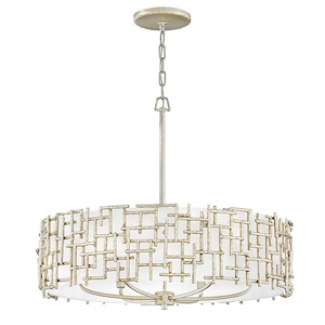 Farrah-6 Light Medium Drum Chandelier in Transitional Style-28 Inches Wide by 23.25 Inches Tall - 1214785