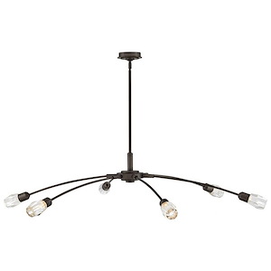 Atera - 30W 6 LED Extra Large Chandelier In Modern Style-10 Inhces Tall and 60 Inches Wide - 1314412
