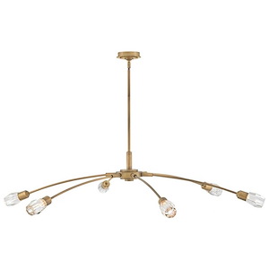 Atera - 30W 6 LED Extra Large Chandelier In Modern Style-10 Inhces Tall and 60 Inches Wide