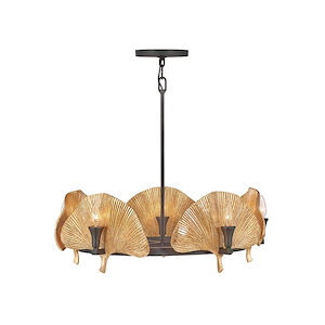 Cera-Ten Light Medium Chandelier in Transitional Style-28 Inches Wide by 15.75 Inches Tall