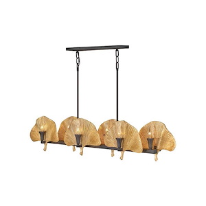 Cera-Twelve Light Linear Chandelier in Transitional Style-48 Inches Wide by 9.25 Inches Tall