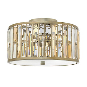 Gemma-Three Light Flush Mount-16.5 Inches Wide by 9.25 Inches Tall