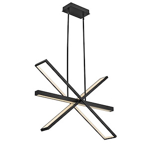 Tangent-48W 1 LED Linear Chandelier in Modern Style-36 Inches Wide by 20 Inches Tall