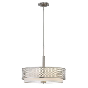 Jules-Three Light Inverted Pendant-21 Inches Wide by 18.5 Inches Tall