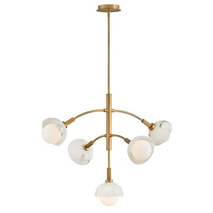 Phoebe - 25W 5 LED Large Chandelier In Modern Style-26.25 Inches Tall and 33.5 Inches Wide