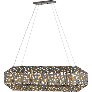 Kestrel-Eight Light Linear Chandelier-40 Inches Wide by 10.25 Inches Tall