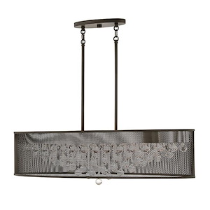 Fiona-Eight Light Linear Chandelier-42 Inches Wide by 10.5 Inches Tall