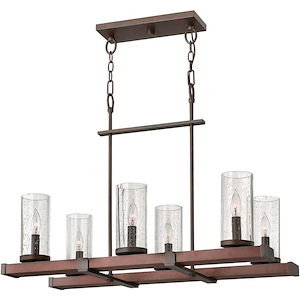 Jasper-Six Light Linear Chandelier-32 Inches Wide by 24.5 Inches Tall - 1148797