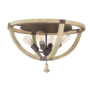 Middlefield-Four Light Flush Mount-23.75 Inches Wide by 13.25 Inches Tall