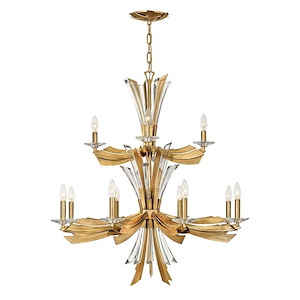 Vida-Twelve Light 2-Tier Chandelier-34 Inches Wide by 37.25 Inches Tall - 820390