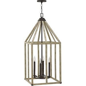 Emilie-Four Light Foyer-16 Inches Wide by 38 Inches Tall