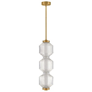 Reign - 15W LED Medium Convertible Pendant In Glam Style-28.5 Inches Tall and 8 Inches Wide - 1309093