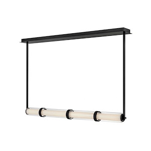 Cy - 40W LED Large Linear Chandelier In Modern Style-21.5 Inches Tall and 49.5 Inches Wide