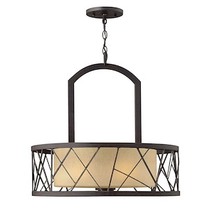 Nest-Three Light Chandelier-24 Inches Wide by 23.5 Inches Tall