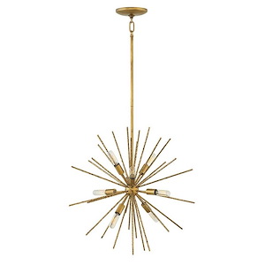 Tryst-Eight Light Stem Hung Pendant-22 Inches Wide by 22 Inches Tall