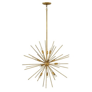 Tryst-Twelve Light Stem Hung Pendant-30 Inches Wide by 30 Inches Tall