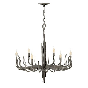 Spyre-Six Light Chandelier-28 Inches Wide by 30.5 Inches Tall
