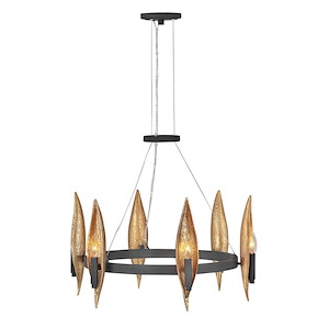 Willow-Six Light Medium Chandelier in Transitional Style-24 Inches Wide by 13 Inches Tall - 925826