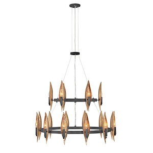 Willow-Eighteen Light 2-Tier Large Chandelier in Transitional Style-36 Inches Wide by 27.75 Inches Tall - 925827