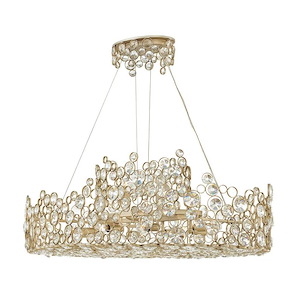 Anya-Ten Light Linear Pendant-40 Inches Wide by 13.25 Inches Tall