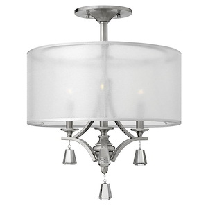 Mime-Three Light Semi-Flush Mount-17.5 Inches Wide by 22 Inches Tall
