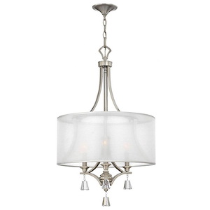 Mime-Three Light Chandelier-19 Inches Wide by 32 Inches Tall