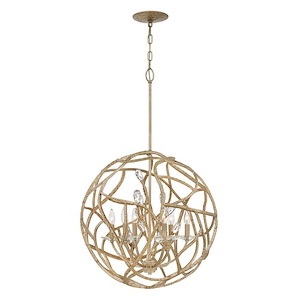 Eve-Six Light Chandelier-24 Inches Wide by 39 Inches Tall