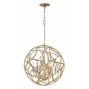 Eve-Six Light Chandelier-24 Inches Wide by 39 Inches Tall