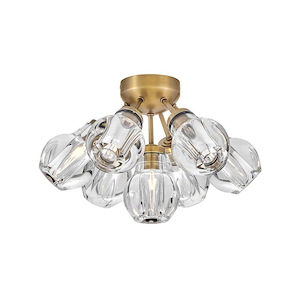 Elise - 35W 7 LED Medium Semi-Flush Mount In Traditional Style-10.75 Inches Tall and 16.25 Inches Wide