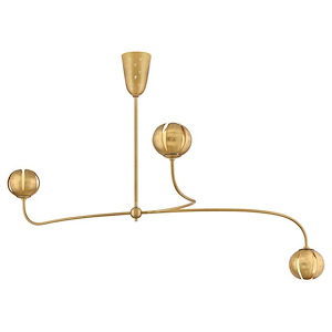 Anthos - 5W 4 LED Linear Chandelier-21.75 Inch Tall and 54 Inch Wide - 1396979