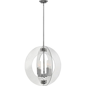 Solstice-Four Light Stem Hung Pendant-24 Inches Wide by 24.75 Inches Tall