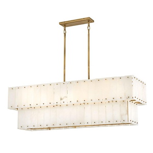 Simone - 40W 8 LED Medium Linear Chandelier In Traditional Style-15 Inhces Tall and 48 Inches Wide