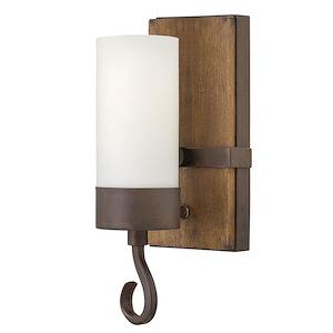 Cabot-1 Light Rustic Wall Sconce with Wood and Metal Design-4.5 Inches Wide by 11.5 Inches Tall - 464696