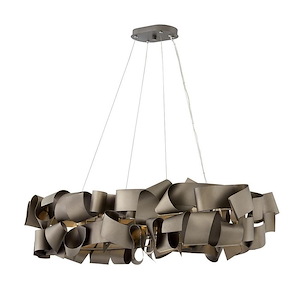 Delfina-Six Light Linear Chandelier-40 Inches Wide by 10 Inches Tall