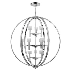 Mondo-12 Light Extra Large Open Frame Orb Chandelier-36 Inches Wide by 38.75 Inches Tall