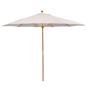 11 Foot Round Four Pulley Commercial Wood Market Umbrella