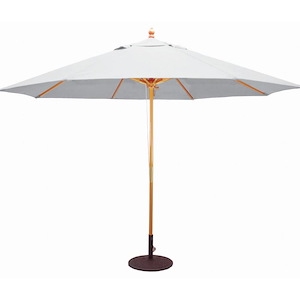 11 Foot Round Four Pulley Commercial Wood Market Umbrella