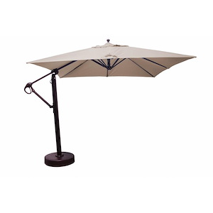 10 x 10 Foot Square Easy Lift and Tilt Aluminum Cantilever Umbrella