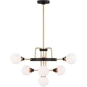 Rowan-7 Light Chandelier In Contemporary and Modern Style-17.25 Inch Tall and 30 Inch Wide