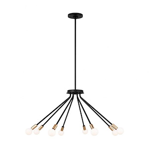 Sea Gull Lighting-Graham-8 Light Chandelier In Contemporary and Modern Style-14 Inch Tall and 30 Inch Wide