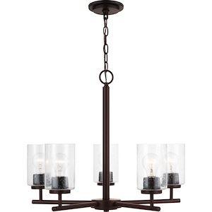 Oslo-5 Light Chandelier In Contemporary Style-20 Inch Tall and 24 Inch Wide - 1118541