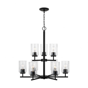 Sea Gull Lighting-Oslo-9 Light Chandelier In Contemporary Style-26.75 Inch Tall and 26 Inch Wide
