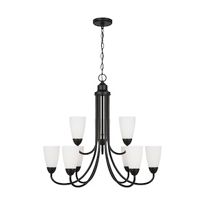 Seville - 9 Light Chandelier In Modern Style-27.13 Inches Tall and 28.88 Inches Wide - 1326606