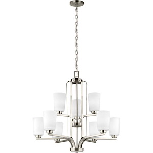 Franport-100W Nine Light 2-Tier Chandelier - 691373