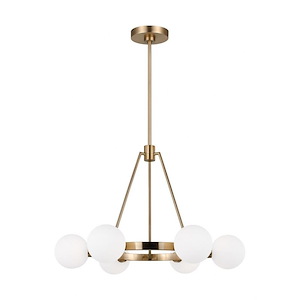 Clybourn-6 Light Chandelier In Modern Style-17.5 Inch Tall and 26 Inch Wide